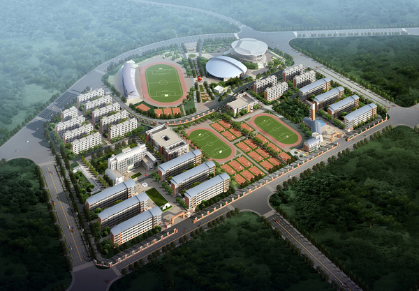 高新教育集團大余衡水實驗學?？傮w設計鳥瞰圖